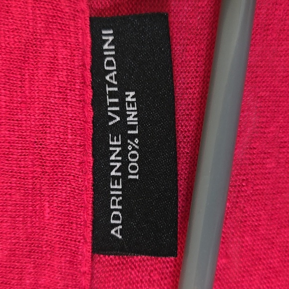 Adrienne Vittadini Red Linen 3/4 Sleeve Top Size Large - Picture 5 of 7